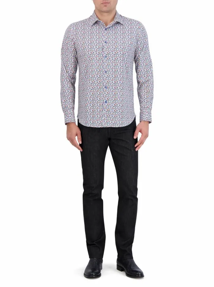 Men Robert Graham Sweaters and Knits Flamenco Motion Long Sleeve Knit Shirt Multi