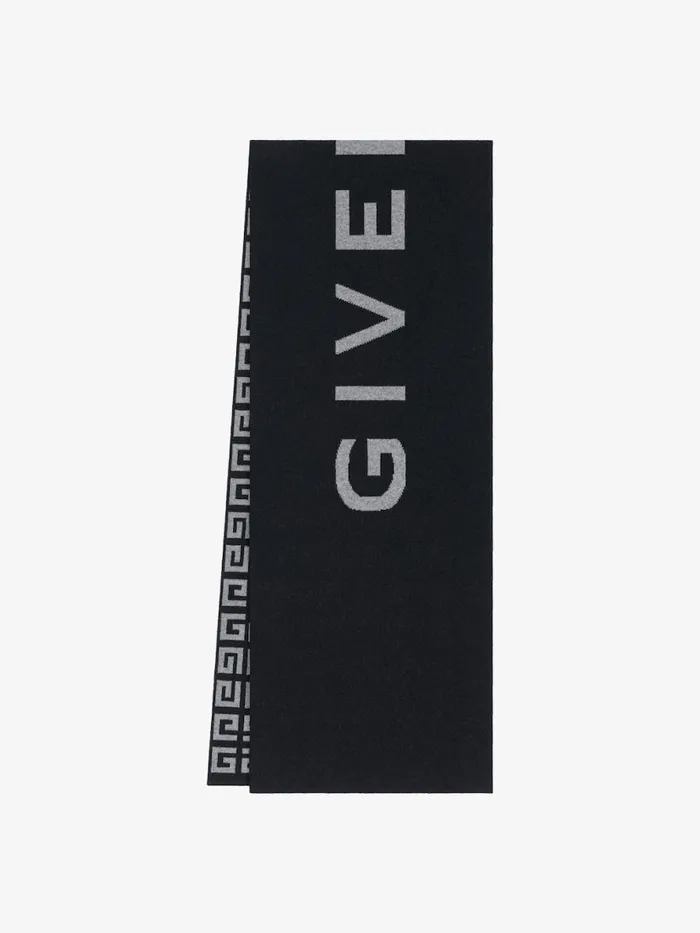 Men Scarves and Ties Givenchy GIVENCHY 4G Double Sided Scarf In Wool And Cashmere Black Men Scarves and Ties Givenchy GIVENCHY 4G Double Sided Scarf In Wool And Cashmere Black