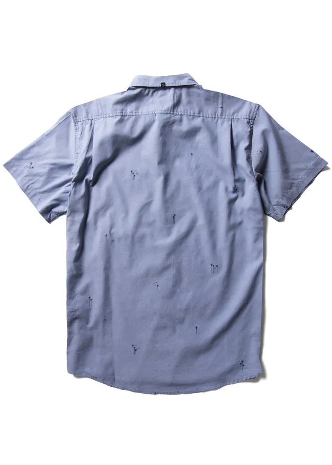 Men Shirts and Flannels Vissla Palm Away Eco Ss Shirt Faded Denim Men Shirts and Flannels Vissla Palm Away Eco Ss Shirt Faded Denim