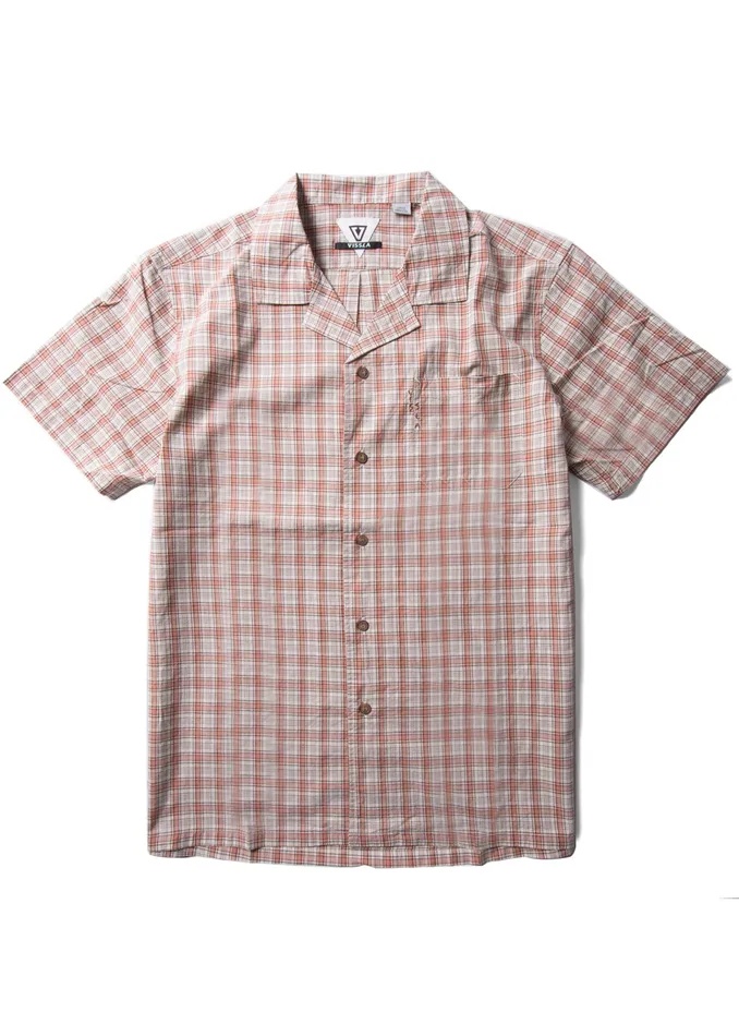 Men Shirts and Flannels Vissla Undefined Lines Eco Ss Shirt Clay