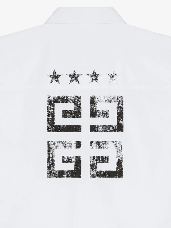 Men Shirts Givenchy 4G Stars Shirt In Poplin White Men Shirts Givenchy 4G Stars Shirt In Poplin White