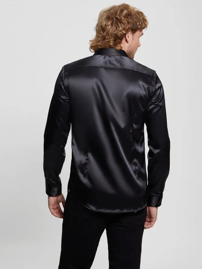 Men Shirts GUESS LongSleeve Regal Shirt Black Men Shirts GUESS LongSleeve Regal Shirt Black