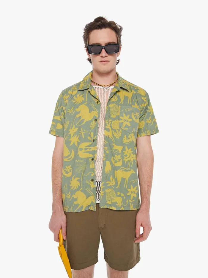 Men Shirts Mother Denim The Hooky Fawn Patrol Green