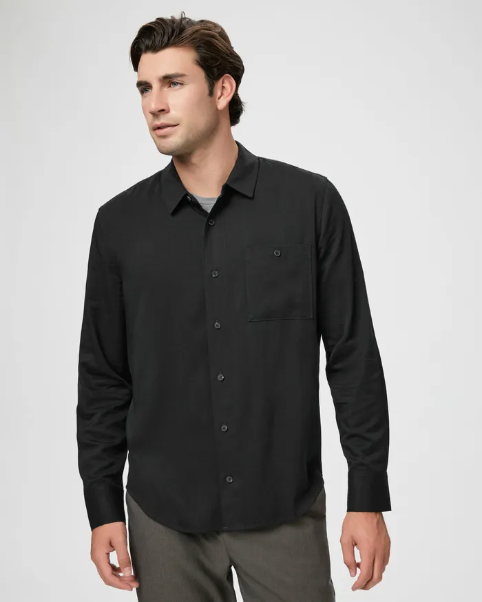 Men Shirts PAIGE Wardin Shirt 8211 Black