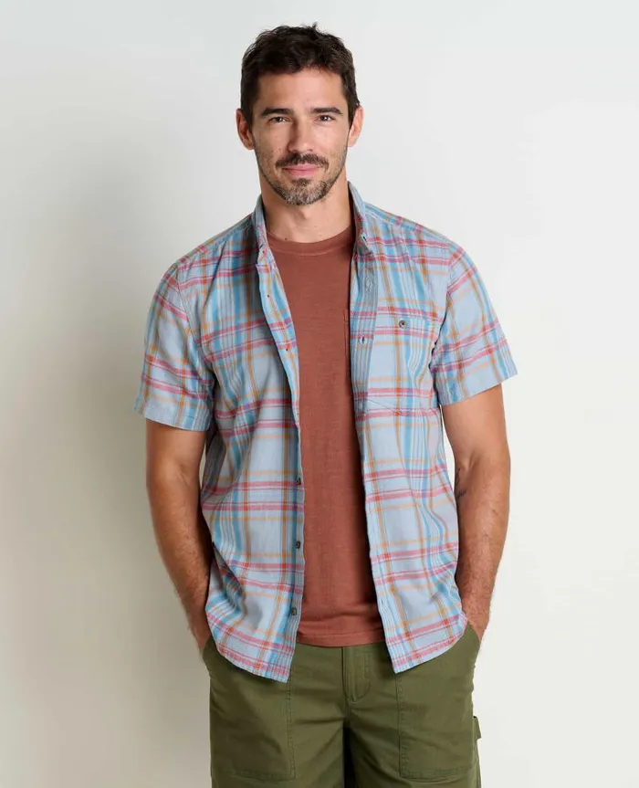 Men Shirts Toad and Co Eddy Short Sleeve Shirt Glacier