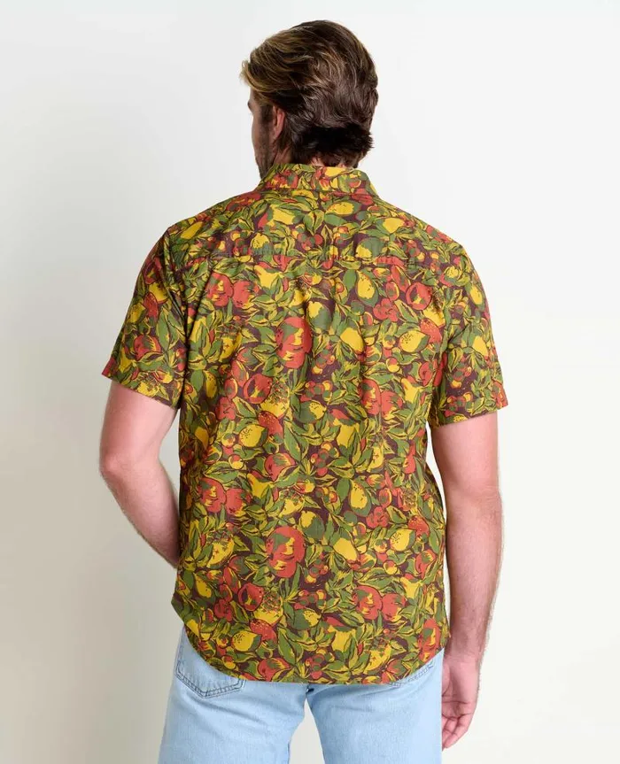 Men Shirts Toad and Co Fletch Short Sleeve Shirt Chive Fruit Print