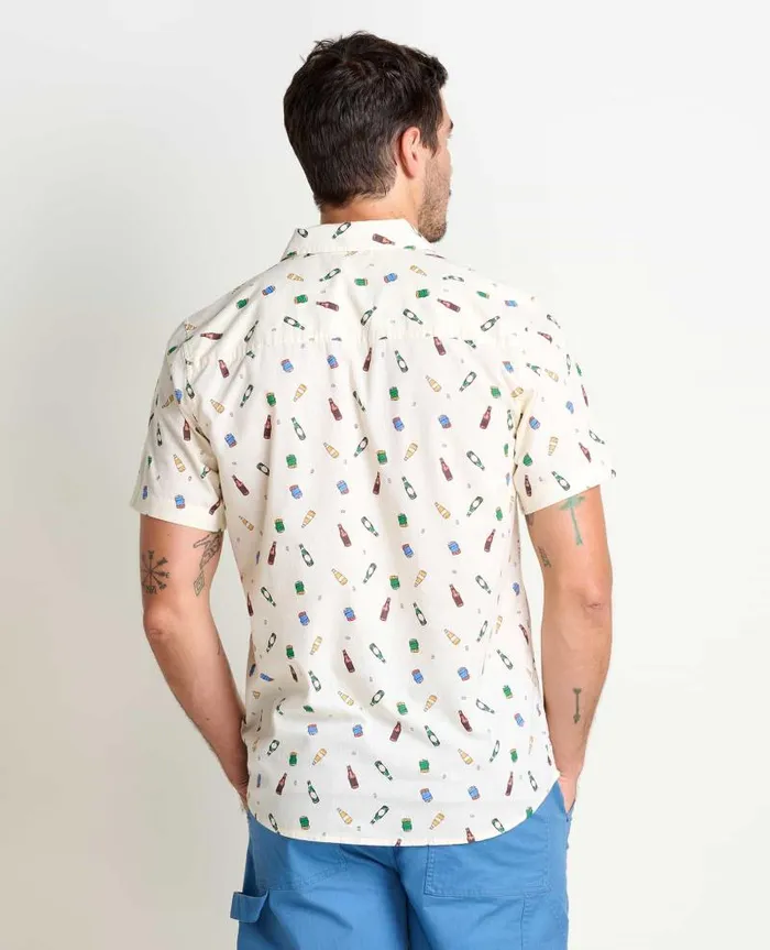 Men Shirts Toad and Co Fletch Short Sleeve Shirt Salt Beer Print