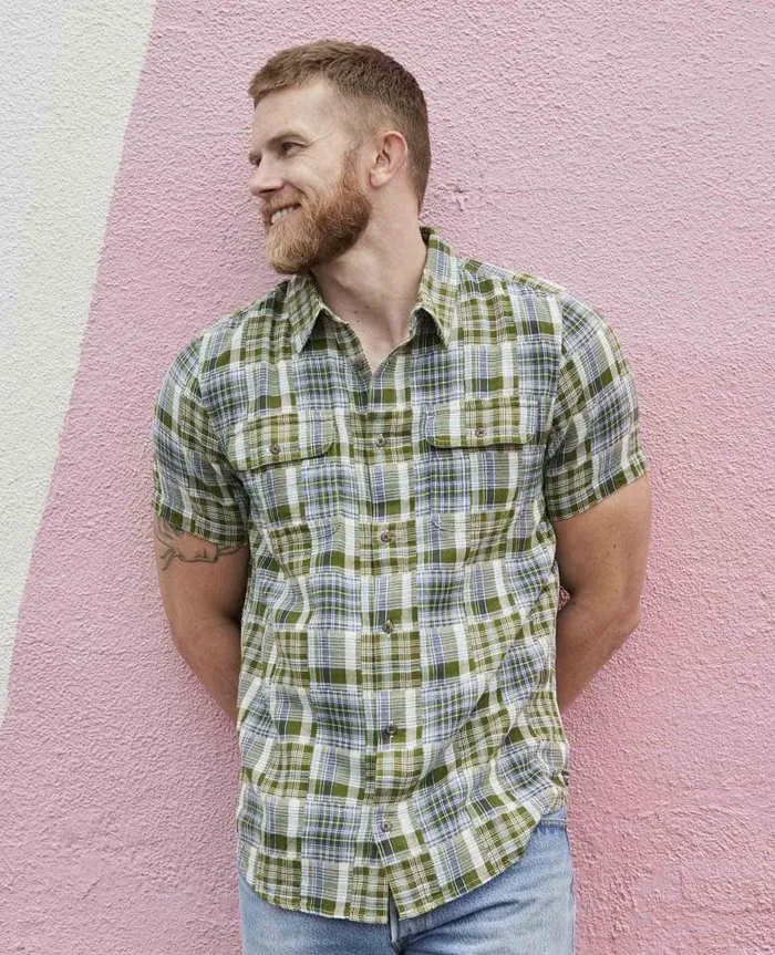 Men Shirts Toad and Co Patcher Shirt Chive