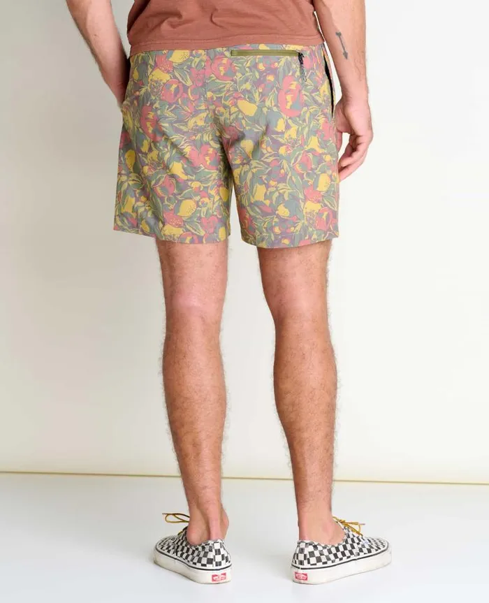Men Shorts Toad and Co Boundless PullOn Short Chive Fruit Print