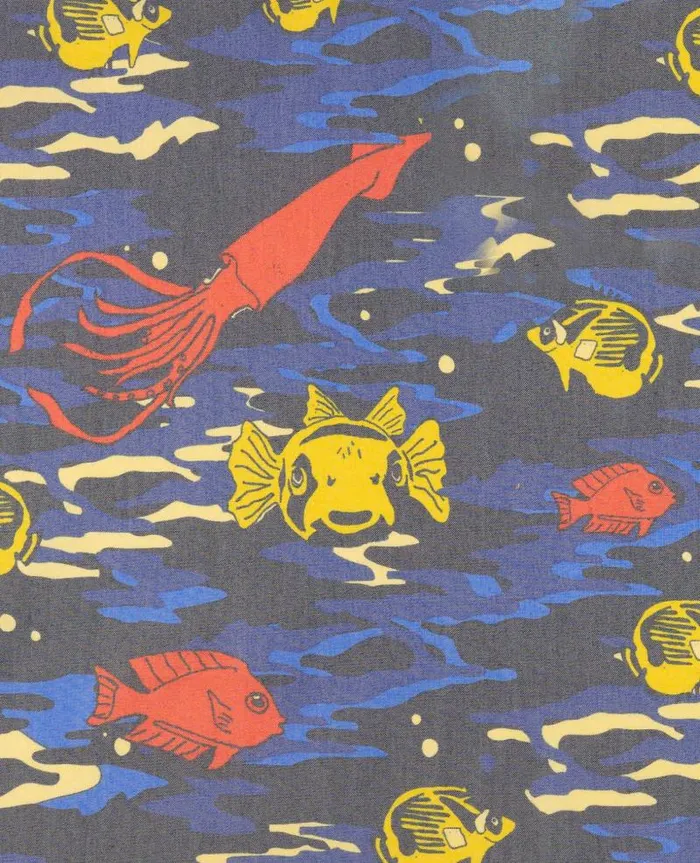 Men Shorts Toad and Co Boundless PullOn Short Sea Blue Fish Print