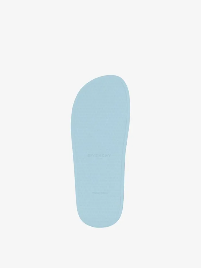 Men Slides and Sandals Givenchy Slide Flat Sandals In Rubber Sky Blue Men Slides and Sandals Givenchy Slide Flat Sandals In Rubber Sky Blue