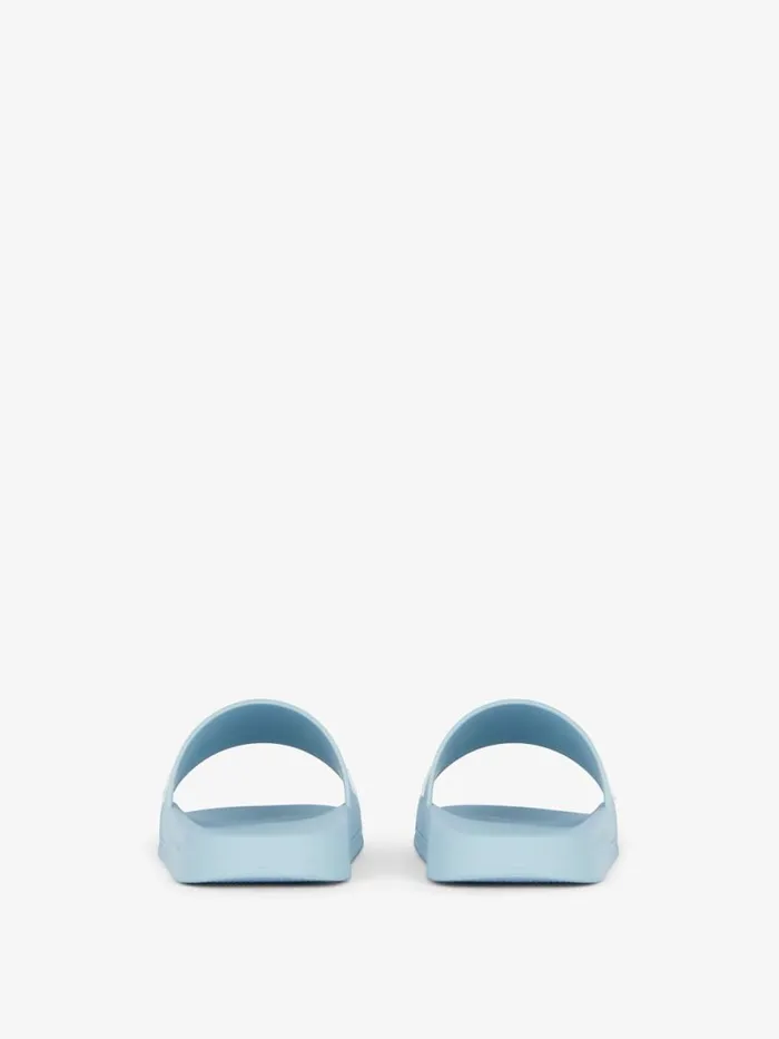 Men Slides and Sandals Givenchy Slide Flat Sandals In Rubber Sky Blue Men Slides and Sandals Givenchy Slide Flat Sandals In Rubber Sky Blue