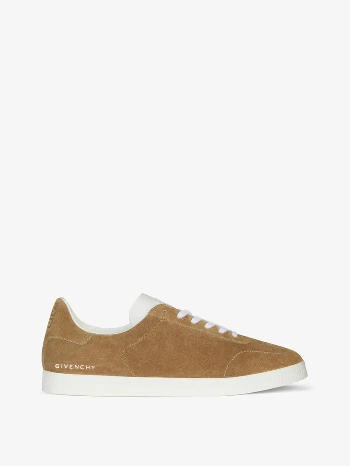 Men Sneakers Givenchy Town Sneakers In Suede Light Brown