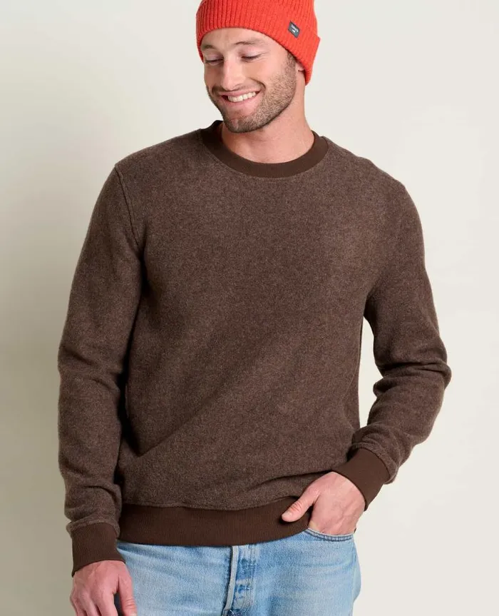 Men Sweaters Jackets and Layers Toad and Co Kennicott Crew Falcon Brown