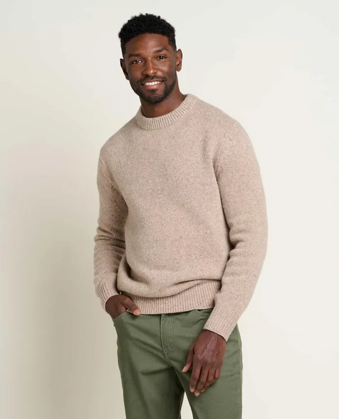 Men Sweaters Jackets and Layers Toad and Co Wilde Crew Sweater Honey Brown