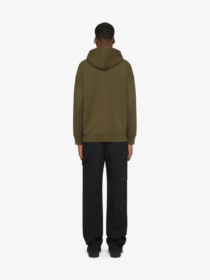 Men Sweatshirts and Hoodies Givenchy GIVENCHY Archetype Slim Fit Hoodie In Fleece Khaki