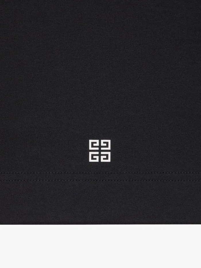 Men TShirts Givenchy 4G Stars Slim Fit Tshirt In Cotton Black