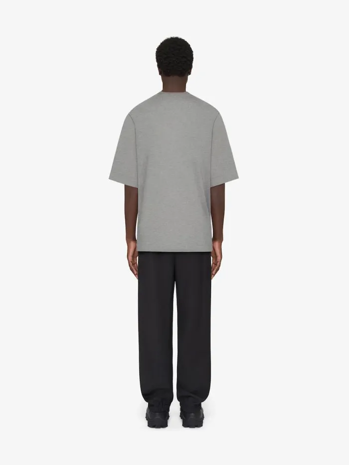 Men TShirts Givenchy 4G Tshirt In Cotton Light Grey Melange