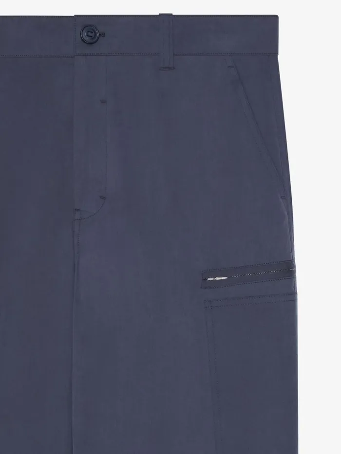 Men TShirts Givenchy Cargo Pants In Ozone Washed Poplin Medium Blue