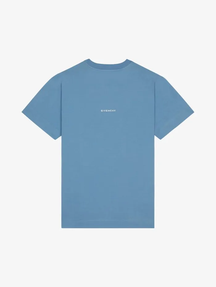 Men TShirts Givenchy Slim Fit Tshirt In Cotton With 4G Detail Bluewhite