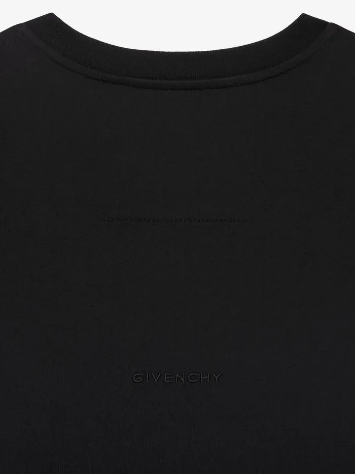 Men TShirts Givenchy Slim Fit Tshirt In Cotton With 4G Embroidery Black