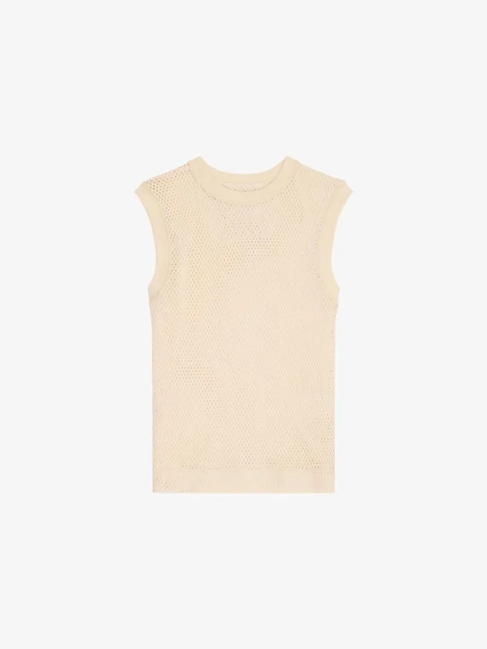 Men TShirts Givenchy Tank Top In Mesh Off White