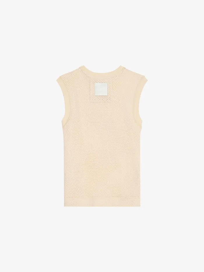 Men TShirts Givenchy Tank Top In Mesh Off White Men TShirts Givenchy Tank Top In Mesh Off White