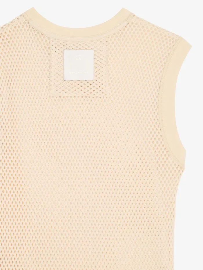 Men TShirts Givenchy Tank Top In Mesh Off White Men TShirts Givenchy Tank Top In Mesh Off White