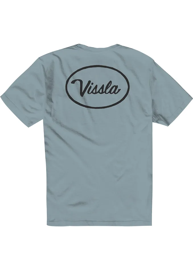 Men Vissla Station Premium Pkt Tee Chambray Premium Tees