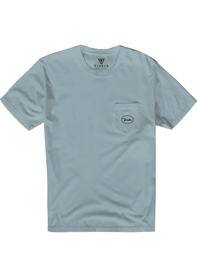 Men Vissla Station Premium Pkt Tee Chambray Premium Tees