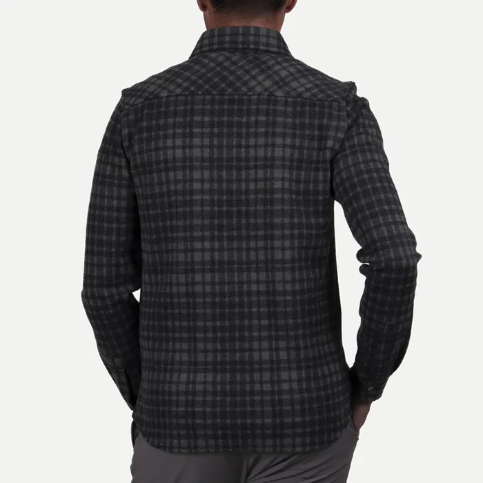 Men Yellowstone Shirt 8211 Flannel With Woolblend Fabric Green Smokedark Dusk KJUS Midlayers and Sweaters