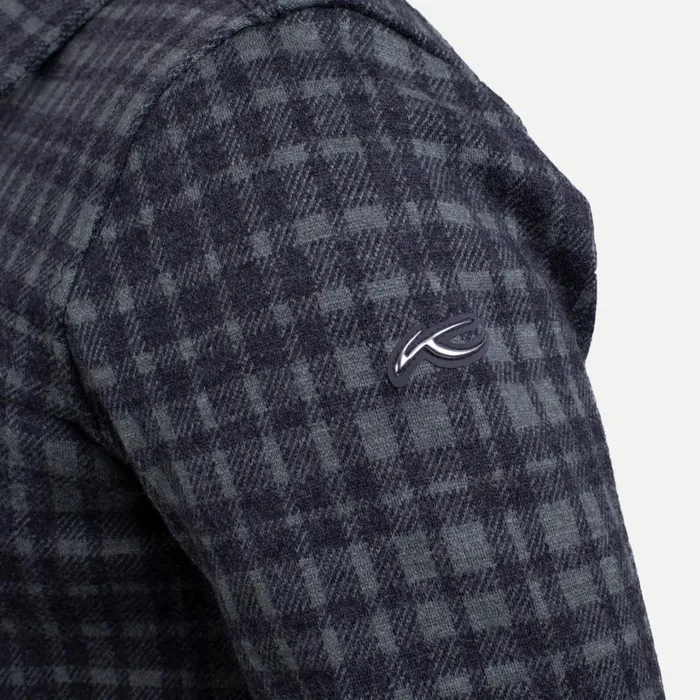 Men Yellowstone Shirt 8211 Flannel With Woolblend Fabric Green Smokedark Dusk KJUS Midlayers and Sweaters