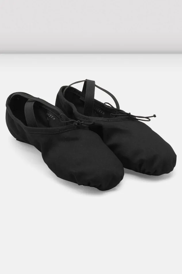 Mens Bloch Adult Mens Pump Canvas Ballet Shoes Black Canvas