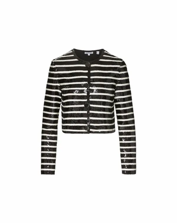 Mickey Sequin Jacket Blackandoffwhite Women Veronica Beard Jackets and Outerwear Mickey Sequin Jacket Blackandoffwhite Women Veronica Beard Jackets and Outerwear