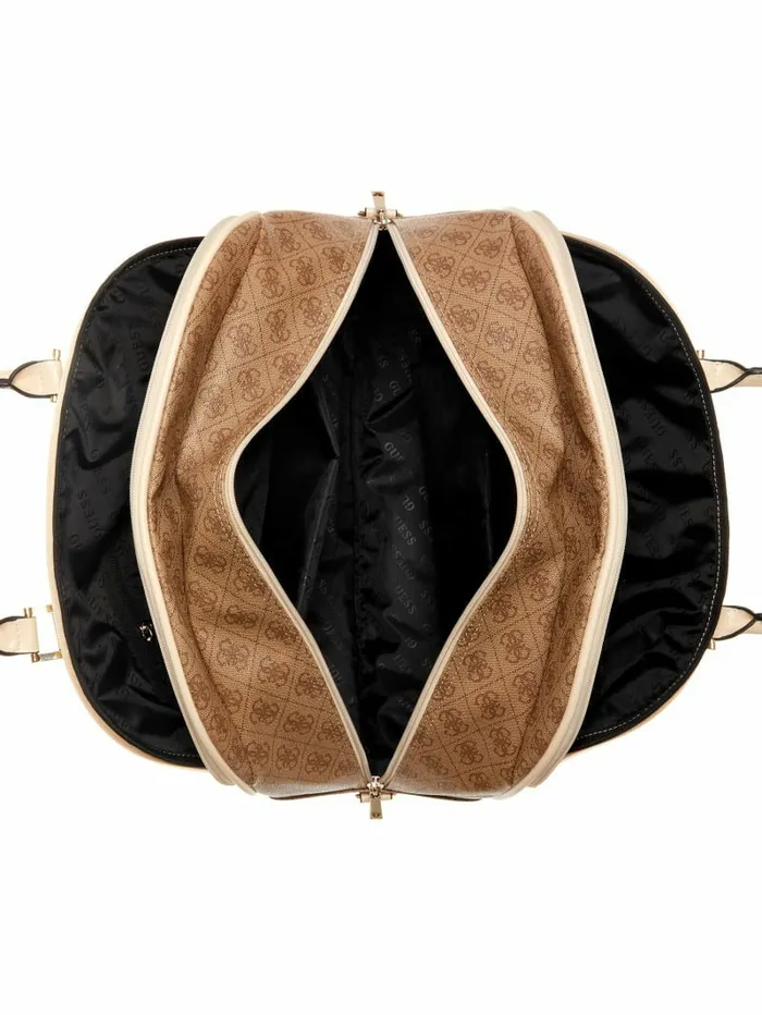 Mildred Quattro G Deluxe Dome Bag Latte WomenMen Luggage and Travel Bags GUESS Mildred Quattro G Deluxe Dome Bag Latte WomenMen Luggage and Travel Bags GUESS