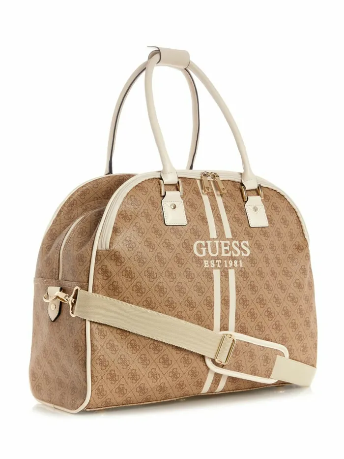 Mildred Quattro G Deluxe Dome Bag Latte WomenMen Luggage and Travel Bags GUESS Mildred Quattro G Deluxe Dome Bag Latte WomenMen Luggage and Travel Bags GUESS