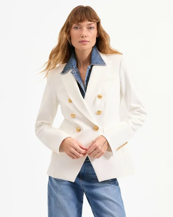 Miller Dickey Jacket Offwhiteandgold Women Veronica Beard Jackets and Outerwear Miller Dickey Jacket Offwhiteandgold Women Veronica Beard Jackets and Outerwear