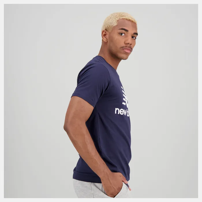 NB Essentials Stacked Logo Tee ECLIPSE Men Shirts New Balance NB Essentials Stacked Logo Tee ECLIPSE Men Shirts New Balance