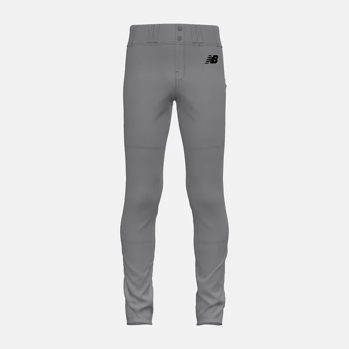 New Balance Bottoms Kids Youth Adversary 2 Baseball Solid Pant Tapered GREY