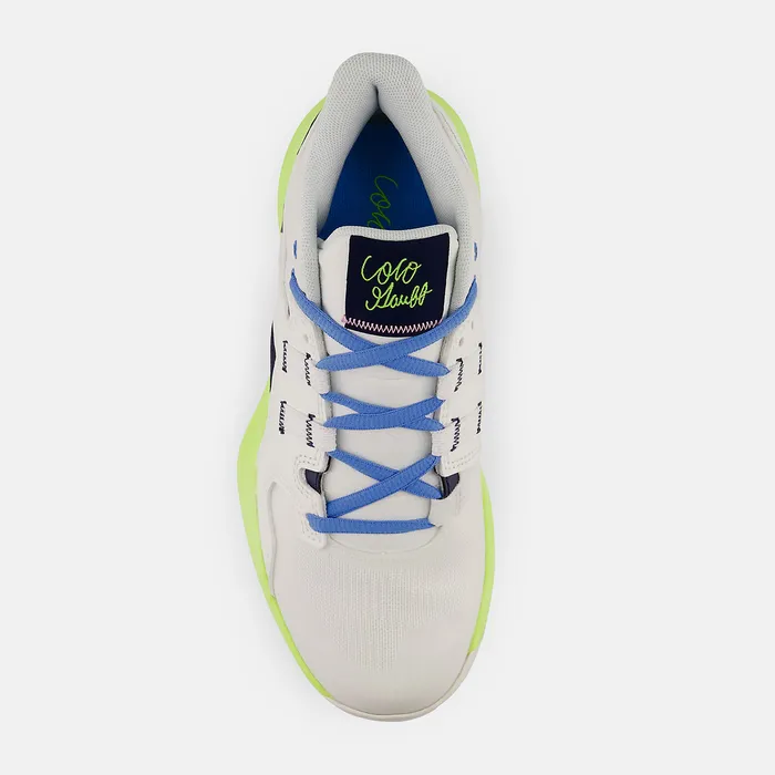 New Balance Cleats Kids Kid8217s Coco CG1 White with Hilite and Bright Lapis New Balance Cleats Kids Kid8217s Coco CG1 White with Hilite and Bright Lapis
