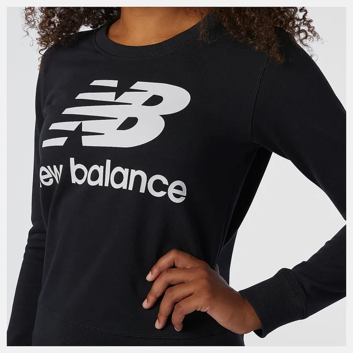 New Balance Hoodies and Sweatshirts Women NB Essentials Crew Fleece BLACK New Balance Hoodies and Sweatshirts Women NB Essentials Crew Fleece BLACK