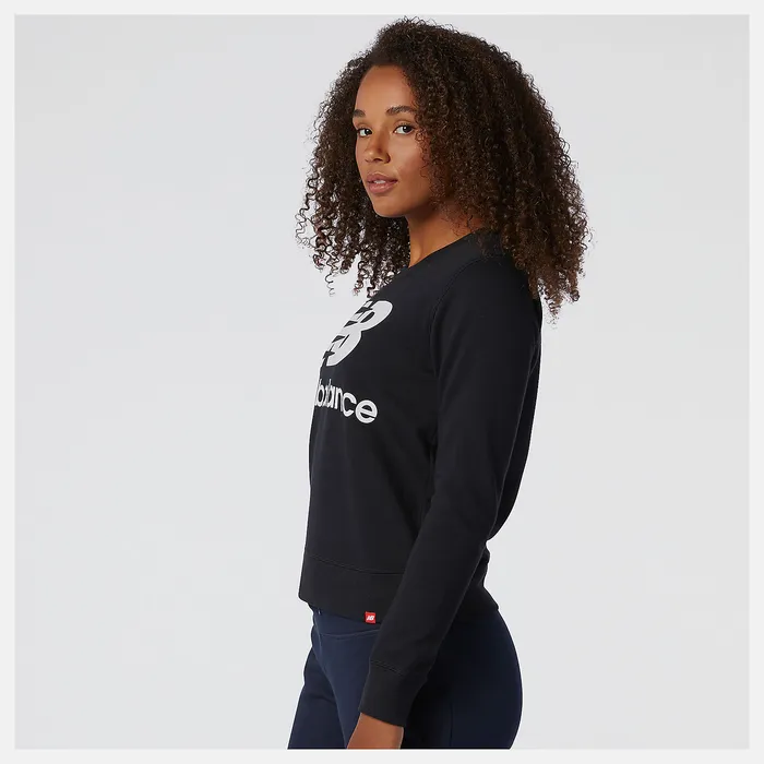 New Balance Hoodies and Sweatshirts Women NB Essentials Crew Fleece BLACK New Balance Hoodies and Sweatshirts Women NB Essentials Crew Fleece BLACK