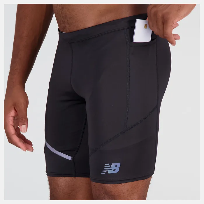 New Balance Shorts Men Q Speed 9 Inch 12 Tight BLACK New Balance Shorts Men Q Speed 9 Inch 12 Tight BLACK