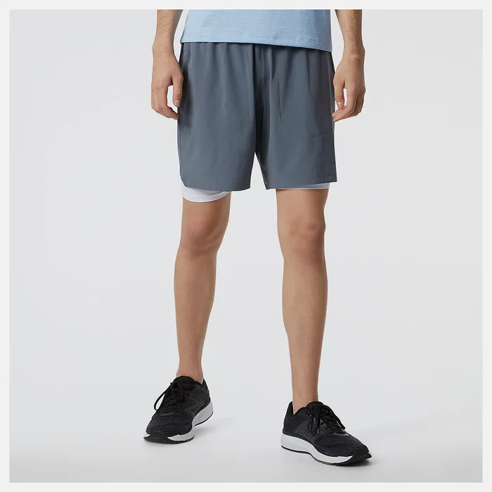 New Balance Shorts Men RWTech 7 Inch 2in1 Short LEAD