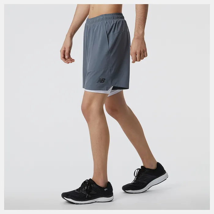 New Balance Shorts Men RWTech 7 Inch 2in1 Short LEAD