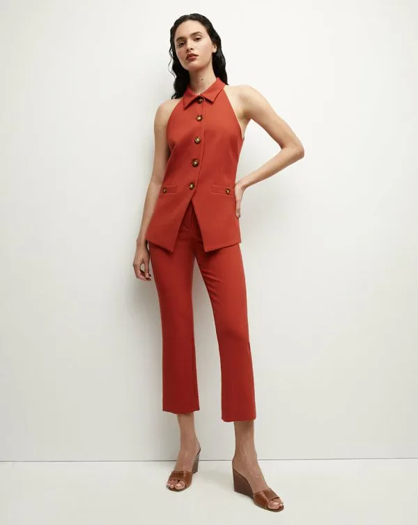 Orlinda Vest Brick Red Women Veronica Beard Jackets and Outerwear Orlinda Vest Brick Red Women Veronica Beard Jackets and Outerwear