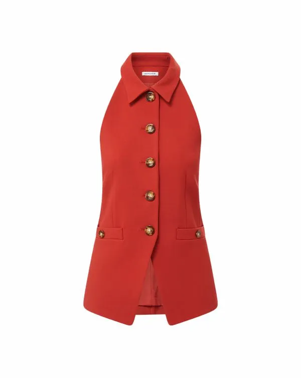 Orlinda Vest Brick Red Women Veronica Beard Jackets and Outerwear Orlinda Vest Brick Red Women Veronica Beard Jackets and Outerwear