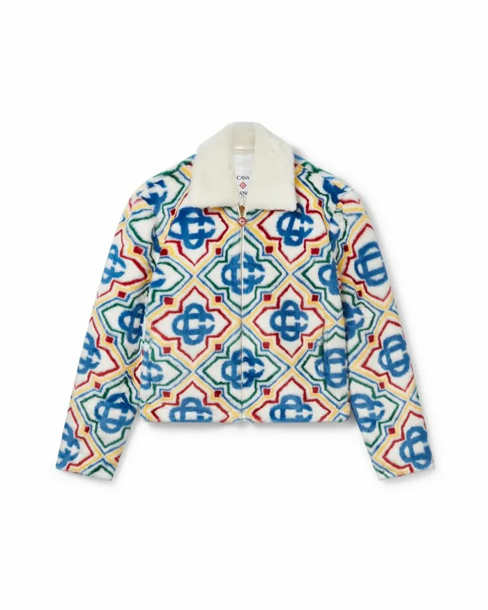 Outerwear Men Casablanca Paris Jacquard Faux Fur Jacket
