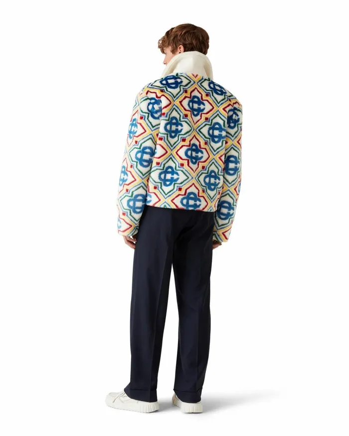 Outerwear Men Casablanca Paris Jacquard Faux Fur Jacket