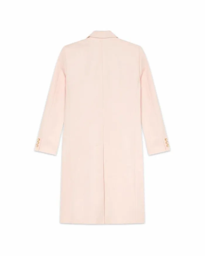 Outerwear Men Casablanca Paris Pink Nativa Wool Double Breasted Overcoat